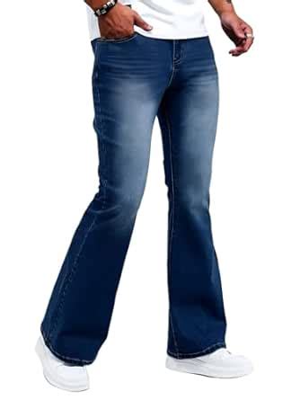Buy Ben Martin Men’s Bell Bottom Jeans | Bootcut Denim Pants | Wide Leg ...