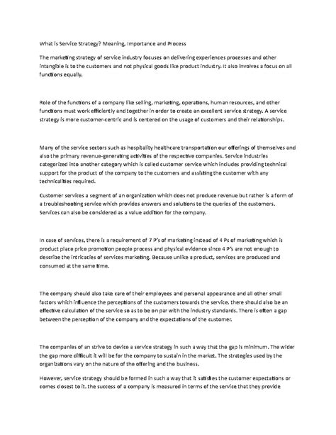 What is Service Strategy,Meaning, Importance and Process - It also ...