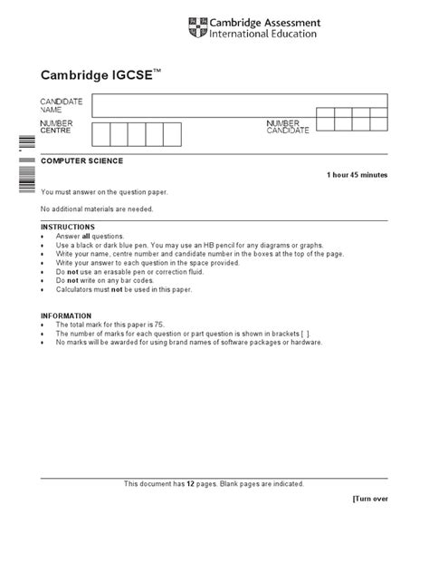 Image result for Computer Science Paper Format