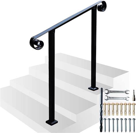 BNNYESS Outdoor Stair Railing Kit - Metal Handrail for 2-3 India | Ubuy