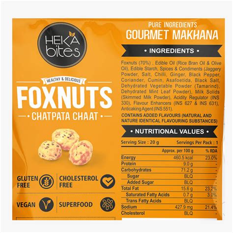 Heka Bites Roasted Fox Nuts Chatpata Chaat 80g