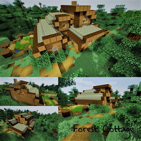 Image result for Forest Cottage Minecraft Tutorial
