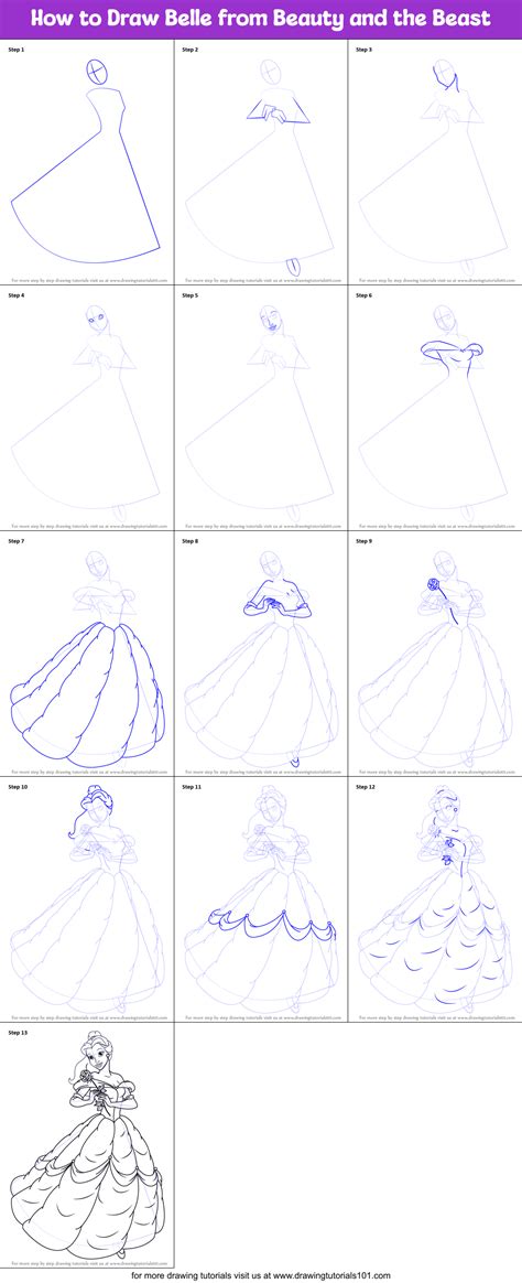 Image result for Belle Drawing Tutorial