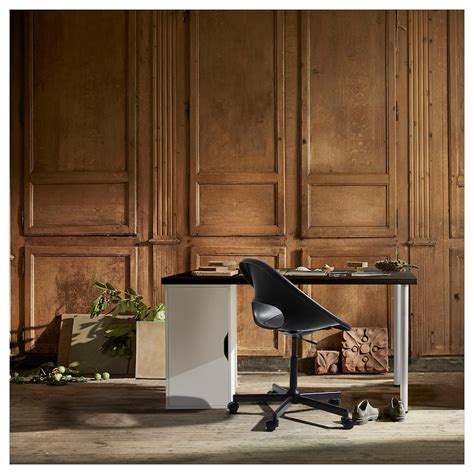 LAGKAPTEN / ALEX desk, black-brown/white, 120x60 cm (471/4x235/8") - IKEA