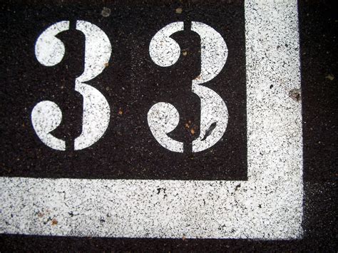 Number 33 Thirty Three Typographic Graphic Art Giclee Archival - Etsy