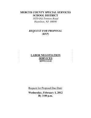 Fillable Online RFP - Mercer High School Fax Email Print - pdfFiller