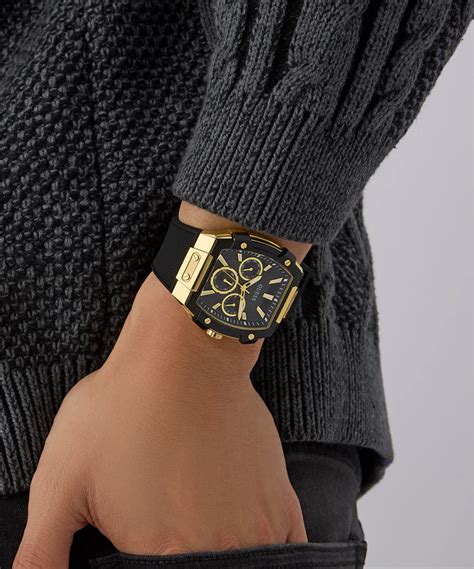 GUESS Mens Black Gold Tone Multi-function Watch GW0956G2 – KRISHNA ...