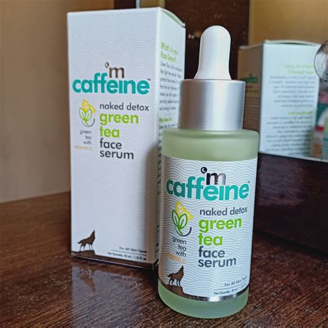 mCaffeine Green Tea Hydrating Face Serum for Glowing Skin with Vitamin ...