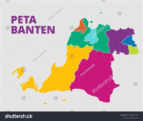 Colorful Map Banten Province Stock Illustration 2363157707 | Shutterstock