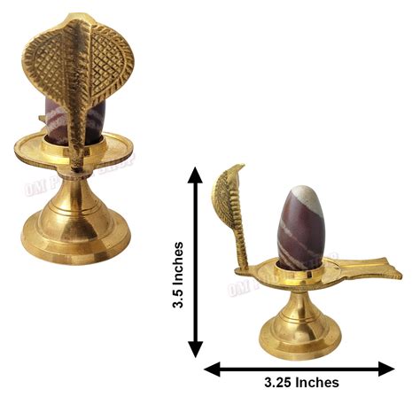 Third Eye Narmada Shivling with Brass Yoni Base