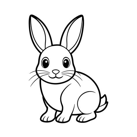 Cute outline rabbits, bunny for coloring. Rabbits Bunnies Cartoon ...