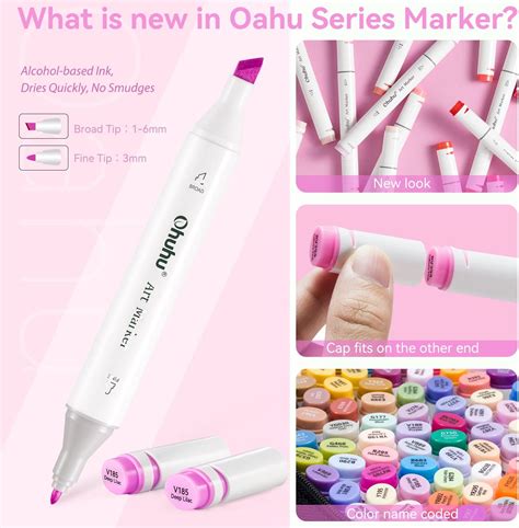 Ohuhu 200 Colors Alcohol Markers & 18 Colored Fineliner India | Ubuy