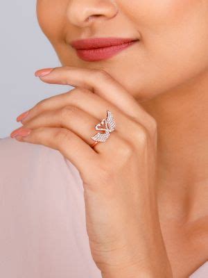 Buy GIVA Sterling Silver Rose Gold Swan Love Set Online