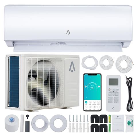 18000 BTU Mini Split Air Conditioner & Heater, 19 SEER2 Wall Mounted AC ...