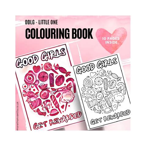10 Colouring Page Bundle - Adult Daddy Dom Little Girl (DDLG) Colouring ...