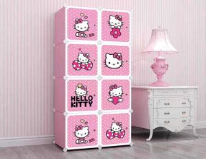 BUCKETLIST ® Cube Storage Organizer 8-Cube DIY Plastic Closet Cabinet ...