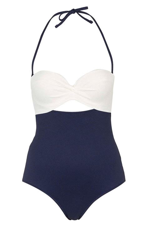 Topshop Colorblock Halter One-Piece Swimsuit | Nordstrom Bikini Babes ...