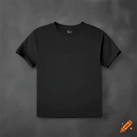 Mockup blank black t-shirt design on Craiyon