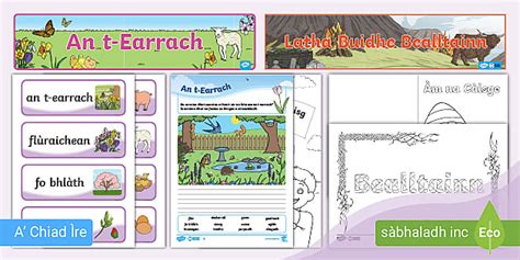 Pasgan ghoireas An t-Earrach don Chiad Ìre - FtMG - Twinkl