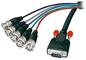 Lindy 1.8m Premium SVGA to 5 x BNC Monitor Cable (15HDM/5xBNC) (31562 ...