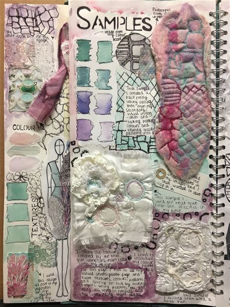 Textiles Sketchbook Examples 的图像结果