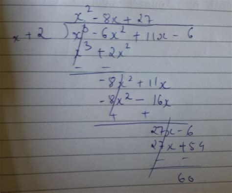 Apply the division algorithm to find the quotient and remainder on ...