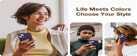 Elzzi Liquid Silicone Cover Compatible with iPhone 14 Case (6.1 inch) 3 ...