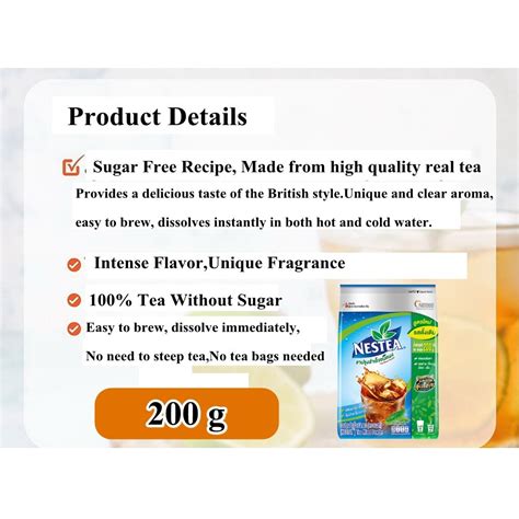 Buy NESTLE NESTEA UNSWEETENED INSTANCT TEA POWER No Sugar New Package ...