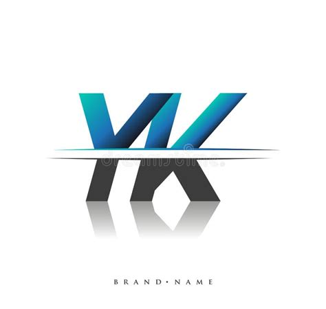 YK Initial Logo Company Name Colored Black and Blue, Simple and Modern ...