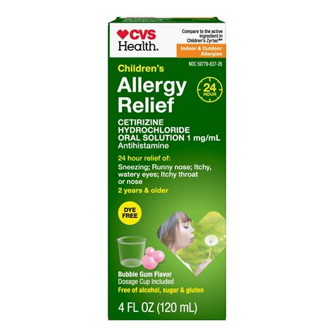 CVS Health Children's 24HR Allergy Relief Cetirizine HCl Oral Antihistamine