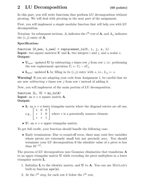 Rezultat imagine pentru LU Decomposition Matlab Code