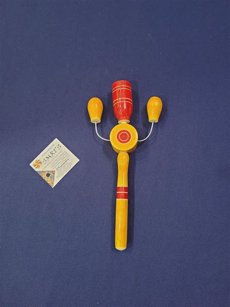 Wooden Baby rattle Tic Tic Special organic coloured Made in India – Smris