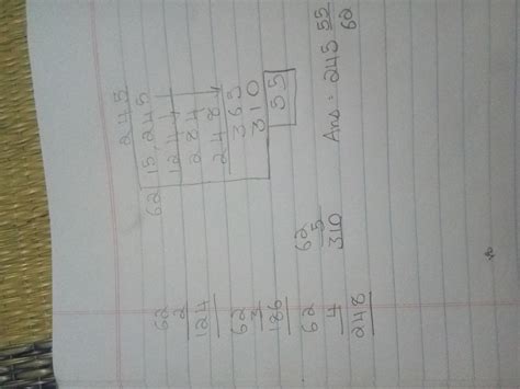 15,245 divided by 62. (With Remainders.If none, please say in reply ...