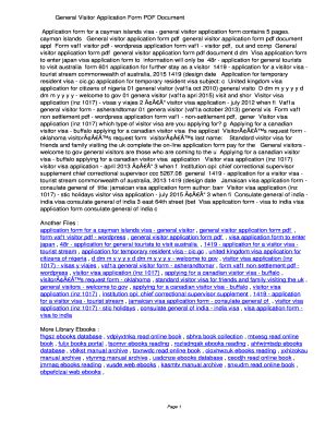 Fillable Online isndr General Visitor Application Form PDF ...