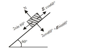 A block of mass 200 g is kept stationary on a smooth inclined plane by ...