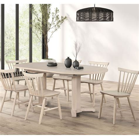 Furniture of America Hines White Oak Dining Table | Ornate Home