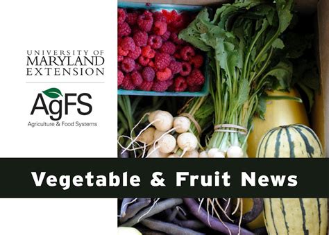 Fruit & Vegetable Production | University of Maryland Extension