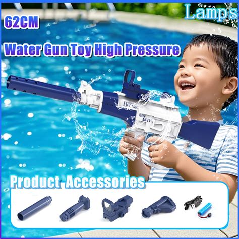 👉Kids Outdoor Shooting 👈Electric Water Gun 62CM Beach Outdoor Games Kid ...