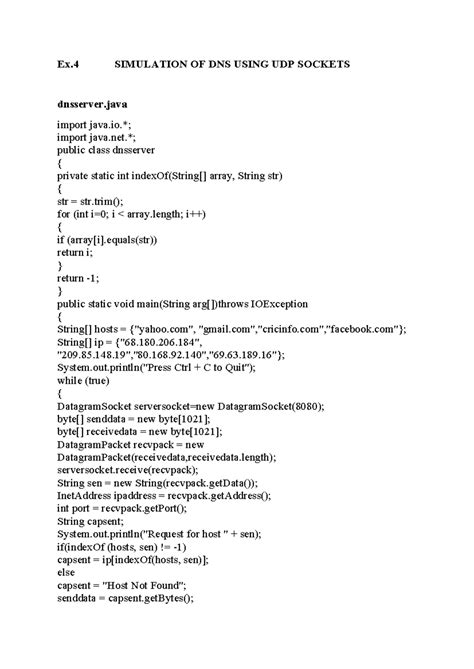 Ex5(a&b) - Lab Report on ARP and RARP Protocol Simulation - Studocu