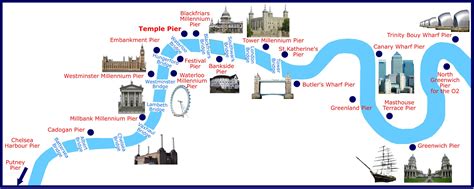 Map of Thames Piers for Boat Hire in London| Capital Pleasure Boats ...