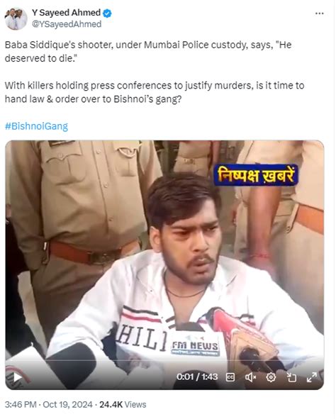 Fact Check: Viral Video Does Not Show Baba Siddique’s Shooter ...