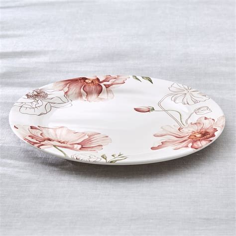 Buy Alora Blush Serenity Stoneware Floral Print Dinner Plate - 27.5 cm ...