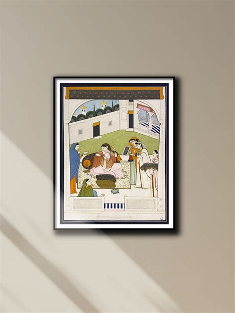 Kangra painting of Radha Rani and Gopis | Online at Memeraki.com
