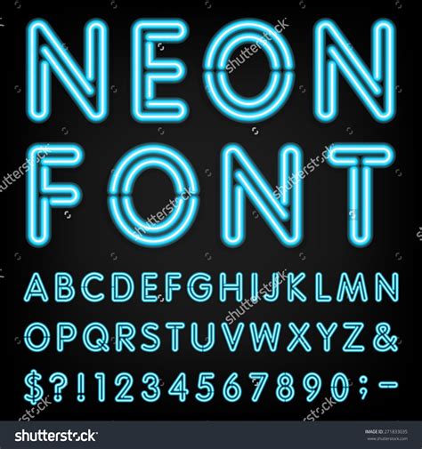 alphabet neon fonts