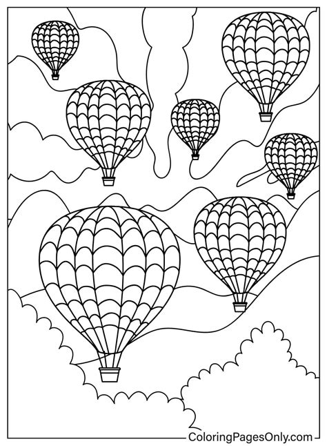 30 hot air balloon coloring pages free pdf printables - 31 Hot Air ...
