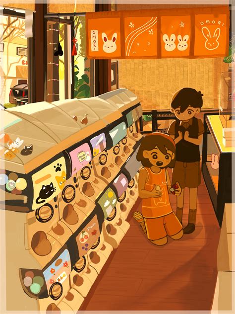 sunny, kel, kel, mewo, and forest bunny (omori) drawn by candlenekra ...