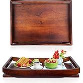 Buy ExclusiveLane Handcrafted Serving Tray in Sheesham Wood - Trays for ...