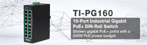 TRENDnet's16-Port Industrial Gigabit PoE+ DIN-Rail Switch