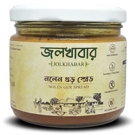 JOLKHABAR Nolen Gur Spread - Date Palm Jaggery - Khajur Gur from Bengal ...