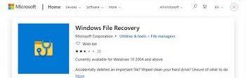 Image result for Windows File Recovery